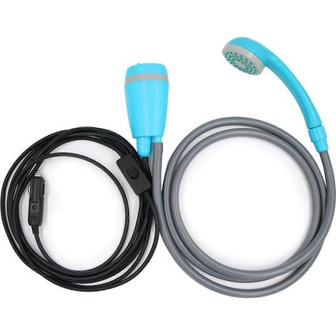 Pompe de douche portable allume-cigare 12 V pour une utilisation intérieure et extérieure, rechargeable