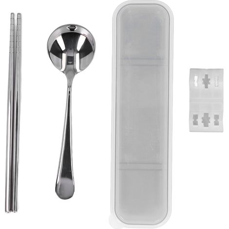 Ensemble de couverts réutilisables écologiques en argent avec finition miroir