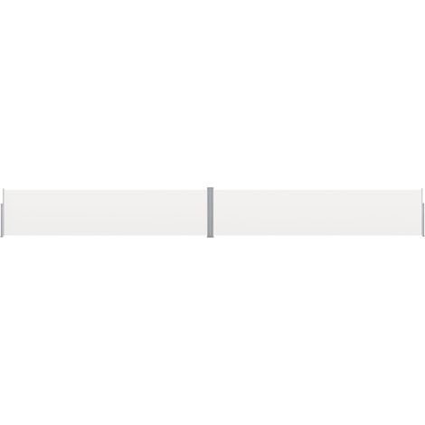 Toldo lateral retráctil/protección solar para patio jardín terraza balcón 170 x 1200 cm color crema 020007306 (1/5)
