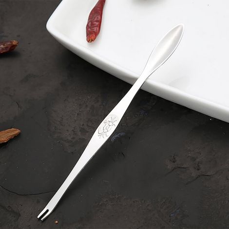 Fourchette Crabes - Fourchette Homard - En Acier Inoxydable - Pour Service Table - 16,2 cm - 1 Pièce (1/5)