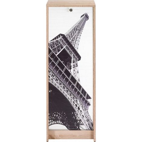 Classeur à rideau chêne naturel imprimé Tour Eiffel Boost (1/2)