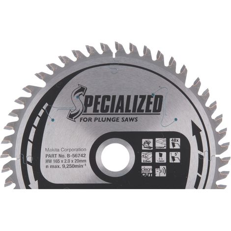 B-56742 Disco sega circolare, Specialized T.C.T, 165 x 20 mm, 48 D