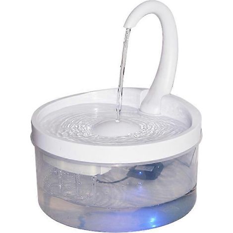 Fontaine à eau automatique pour chat et chien, abreuvoir intérieur facile à nettoyer avec lumière LED, réservoir pour animaux de compagnie. (1/4)