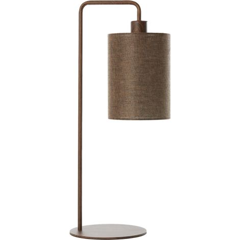 Light & Living - lámpara de mesa - Donio - beige marrón - algodón