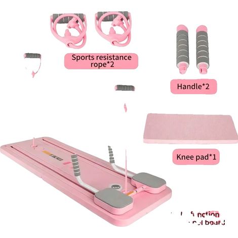 Tabla de ejercicios, diseño plegable, entrenamientos mejorados, rosa (1/2)