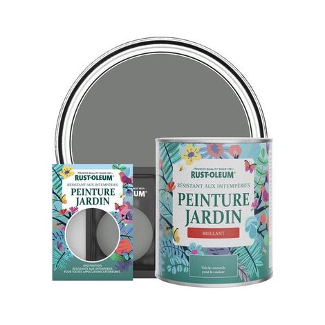 Peinture Jardin, Finition Brillante - Gris Ombre (1/3)
