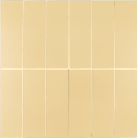 Carrelage effet pierre jaune mate 10x30 cm – Pâte rouge – Surface lisse pour murs intérieurs – Résistant à l'usure et facile à nettoyer – Mainzu Ceramica (1/4)
