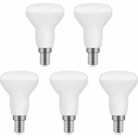 R50 E14 5W LED Bulb, R50 LED E14 Reflector Equivalent to E14 40W Incandescent Bulb, Cool White 6500K 550LM, Non-Dimmable, Pack of 5 [Energy Class F] (1/4)