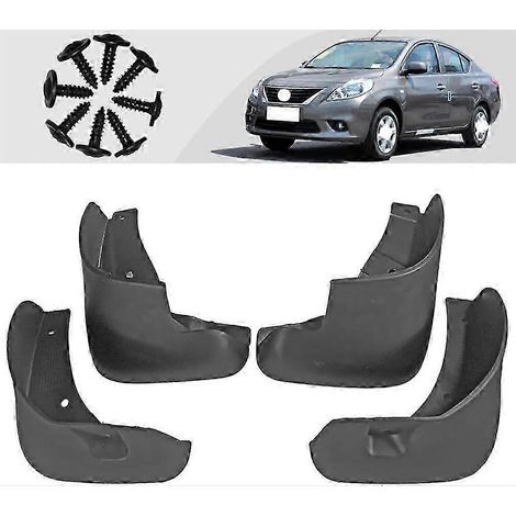 Ensemble de 4 bavettes de protection pour Nissan Sunny 2011-2014, kit de protection anti-boue avant et arrière sur mesure, protection contre les projections de boue et autres éclaboussures, accessoire (1/5)