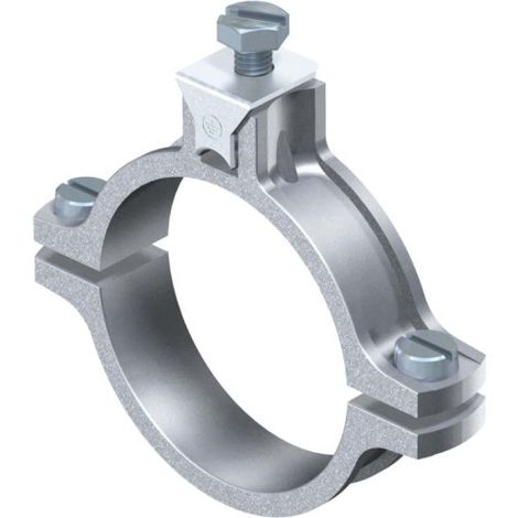 OBO Bettermann Abrazadera de puesta a tierra para conductor redondo 1 1/4" Fundición inyectada de cinc galvanizado, 5050138