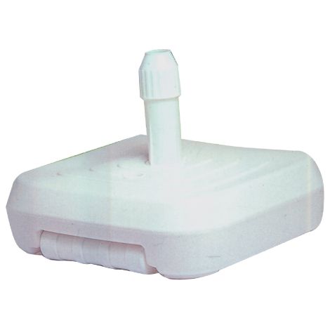 Base pour parasol avec roues en PVC remplissable de sable ou d'eau pour piquets de 30 a' 54 mm
