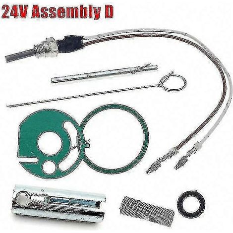 Bougie de préchauffage céramique 12V/24V pour chauffage Eberspacher Hydronic D4WSC D5WSC, kit avec joints, crépine et clé, référence 252106011000 (1/5)