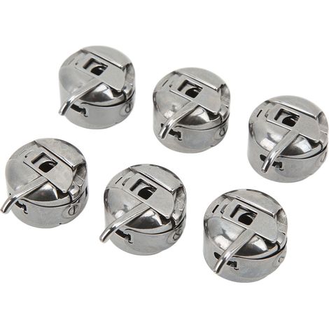 Lot de 6 boîtiers de canette en matériau fer à lisser pour la plupart des machines à coudre domestiques (1/5)