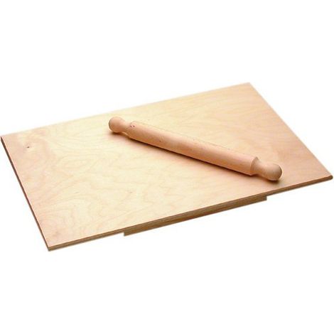 Panetta, asse pizza, pasta, in betulla cm 58x38 con mattarello cm 35