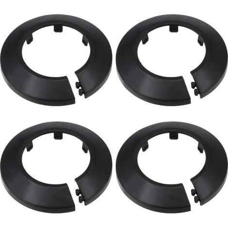 50mm Tube Cover Decoration PP Radiator Escutcheon Water Tube Wall Cover Black 4 Pcs