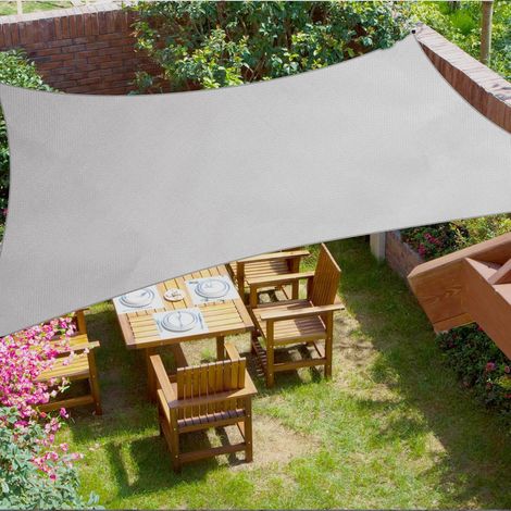 Voile d'ombrage Impermeable & Anti-UV 3x4m, Auvent de Terrasse in Tissu Oxford 420D Épais, Resistance aux Intempéries pour Jardin et Terrasse (1/5)