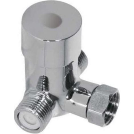 Mélangeur Eau Chaude Eau Froide - Acier Inoxydable - Clapet Anti-Retour - Entrée Sortie 1/2 Pouces - 6 x 5,5 x 6,5 cm (1/3)