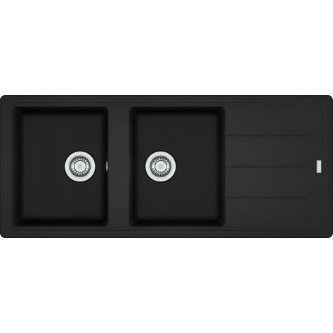 Évier Basis Fragranit BFG 621 - noir mat - manuel - 1160 x 500 x 200 mm (sous-meuble 80 cm) - Franke (1/2)