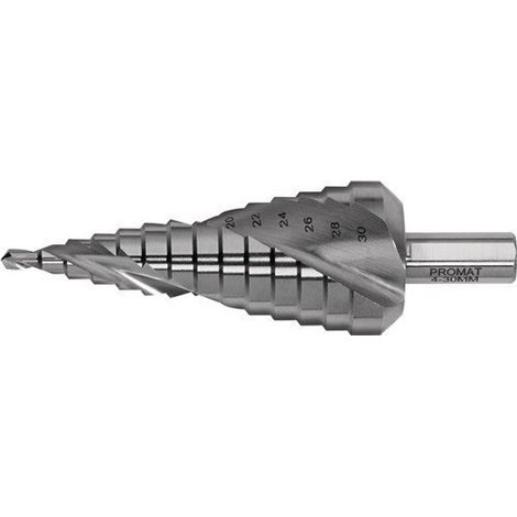 Broca Escalonada 04-30Mm Hss Vastago 10Mm Promat