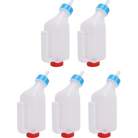 Bouteille d'alimentation pour Chèvre de 500ML, Mangeoire épaisse pour Agneau pour Un Soin Facile du Bétail, 5 Pièces en Plastique Durable (1/5)