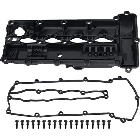 Coperchio valvole, in materiale plastico, colore nero, compatibile con Mercedes-Benz, codici ricambio 6510100230, 6510100830 (1/5)