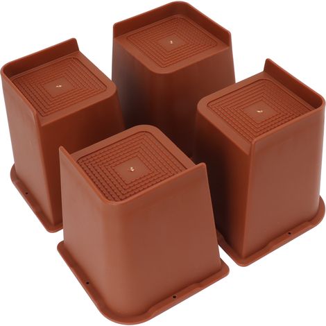 4 rehausseurs de lit et de chaise robustes en forme de L de 15 cm, antidérapants, pour chambre à coucher (1/5)