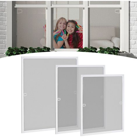 AUFUN Protection des insectes de la calandre pour les fenêtres 80×100cm blanc (1/5)