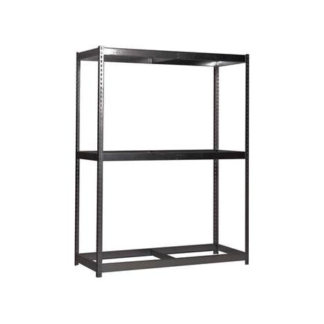 Rayonnage en métal anthracite 3 étagères 600 kgs dim.2000x1500x900mm sans vis (1/2)