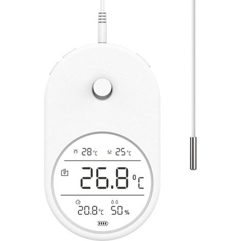 Termómetro e higrómetro electrónico 3 en 1 para acuario, medidor digital de temperatura LCD con sonda. (1/4)