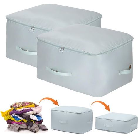 Sacca autocomprimibile con cerniera per coperte e vestiti - 54 x 42 x 30 cm (1/5)