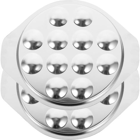 2 Plaque D'escargot, Acier Inoxydable, 12 Trous, Base À Pieds, Pour Maison Et Restaurant (1/5)