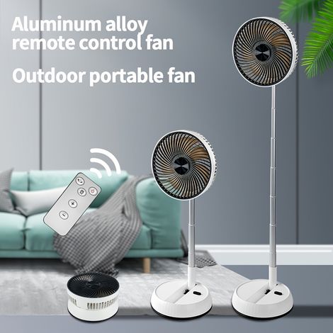 Ventilateur portable avec commande à distance de bureau pliant piédestal batterie rechargeable pour le camping (1/4)
