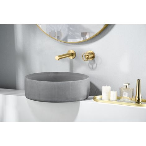 Imex - Grifo Monomando Lavabo Empotrado Oro Serie Olimpo (1/3)