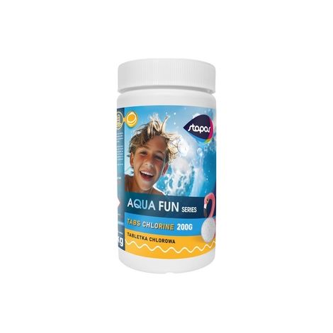 Comprimés de désinfection de l'eau de piscine Aqua Fun Series, 5 x 200 g, chlore