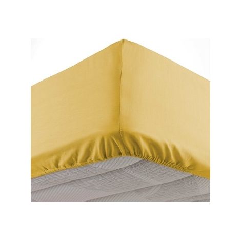 Drap housse 90 x 190 cm bonnet 30 cm Microfibre Oscar Miel (1/3)
