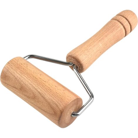 Nudelholz aus Holz mit Griff, antihaftbeschichtet, zum Backen von Nudeln und Gebäck, Pizza-Nudelholz, einseitiges Küchenutensil (1/5)