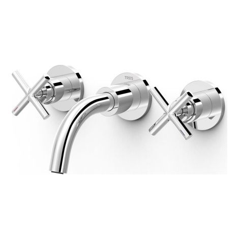 Mélangeur encastré pour lavaboStructure encastrée incluse Chrome - TRES 28330001