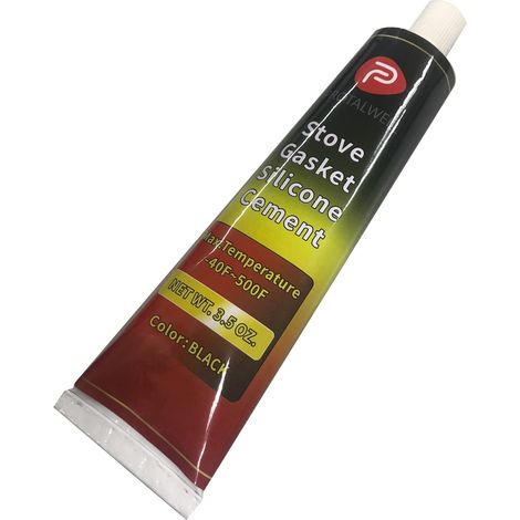 Joint de porte de poêle à bois, adhésif résistant aux hautes températures, matériau en silicone, noir, 10 ml (1/5)
