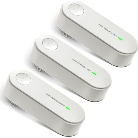 Purificateur d'air portable à brancher (lot de 3), ultrasonique, désodorisant, purification de l'air - blanc (1/5)