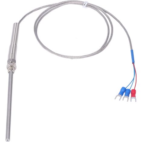 BERM Sonde à thermocouple PT100 100mm capteur de température 0‑400°C câble 1 mètre (1/5)