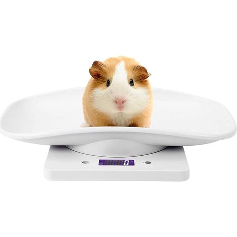 Pese Bebe, Balance Bebe Numérique Petit Balance de Poids Pèse-Animaux Pèse-bébé avec Plateau pour Chat Chien Chiot Nourriture 10kg/1g (1/5)