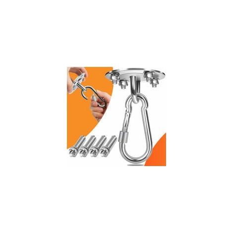 Support et fixation pour hamac Crochet de plafond, crochet pivotant en acier inoxydable, capacité jusqu'à 500 kg crochet en U pour hamac et chaise - RWSupport et fixation pour hamac (1/4)
