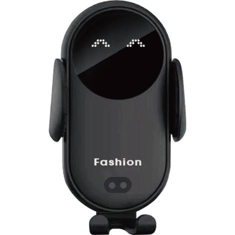 Support de chargeur sans fil pour voiture 10 W, fixation automatique pour téléphones sans fil, chargeur à induction à pince, compatible avec tous les véhicules,gris (1/4)
