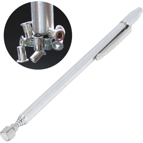 Pince magnétique telescopique LAN‑5006 Acier Inoxydable 2lb pour récupération de pièces métalliques et clippable au pocket (1/5)