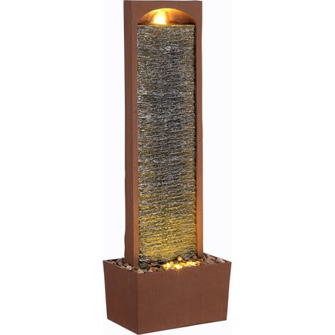 Teamson Home Fontana a Cascata Ardesia Rossa LED Design per Patio e Giardino (1/5)