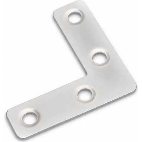 Équerre acier inoxydable 50x50 mm renfort meuble fixation 90° (1/5)
