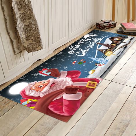 Tapis De Bienvenue - Tapis De Noël Intérieur Extérieur - Velours Corail - 40 x 120 cm - Pour Porte D'Entrée Cuisine Chambre - 1 Pièce (1/2)