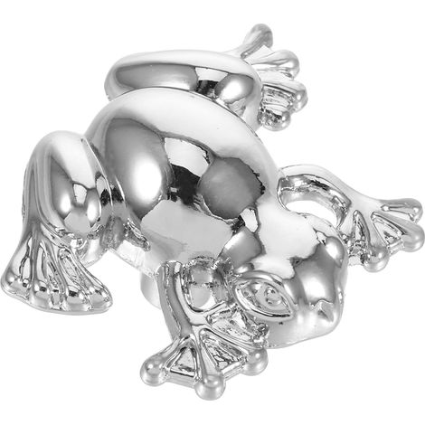 Poignée de Meuble Métal Motif Grenouille Chromée Bouton de Tiroir Animal Mignon pour Armoire Chambre et Cuisine Facile à Installer Décor Garçon Fille Polyvalent (1/5)