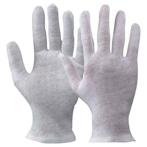 GUANTES DE ALGODÓN BORDADOS BLANCOS TALLA 9