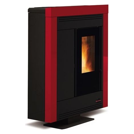 Poele a' granule's gainable La Nordica Extraflame Souvenir Steel Evo Bordeaux 10,0 kW 287 m3 (1/3)